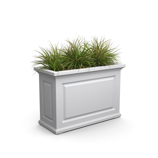 Nantucket Trough Planter, 36 x 16 x24, White